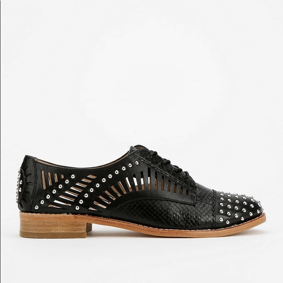 Sam Edelman Shoes - SAM EDELMAN Jayden Black Stud Lace Up Oxford Flat